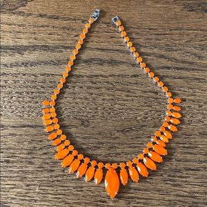 Neon orange short necklace